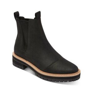 Toms Dakota Black Weather Resistant Leather Boot‎